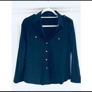 Theory 3/4 sleeve black top